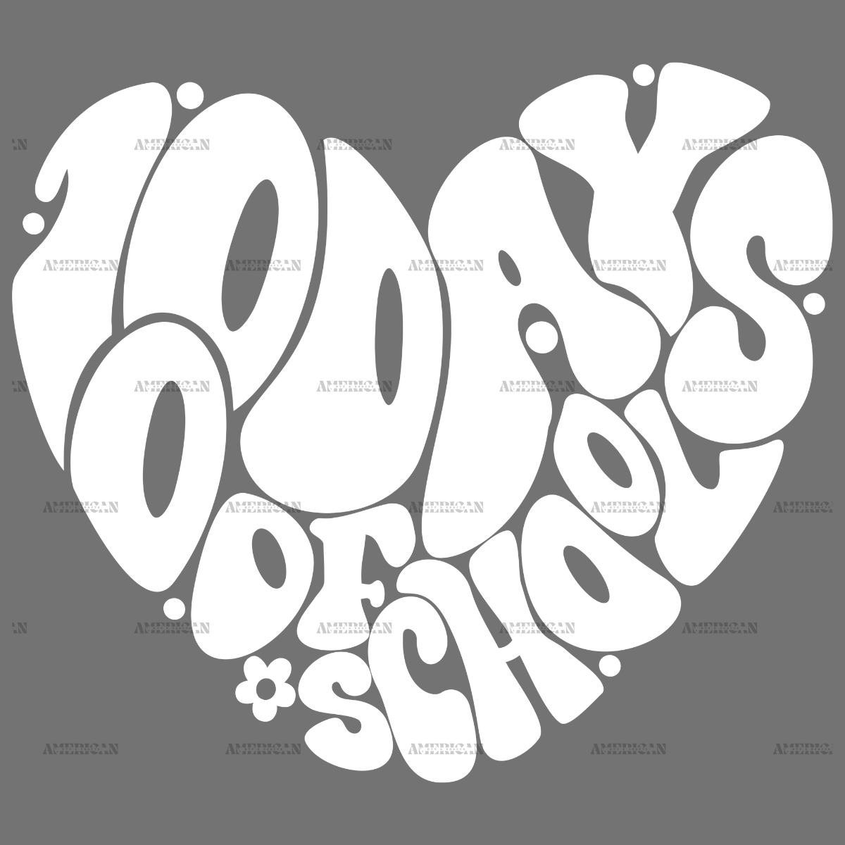 100 Days Of School Heart-3 DTF Transfer