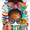 Assistant Principal Messy Bun-1 DTF Transfer