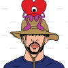 Badbunny Heart Dtf Transfer