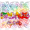 Badass Mom Tie Dye DTF Transfer