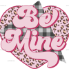 Be Mine Leopard Heart DTF Transfer