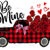 Be Mine Roses Truck DTF Transfer