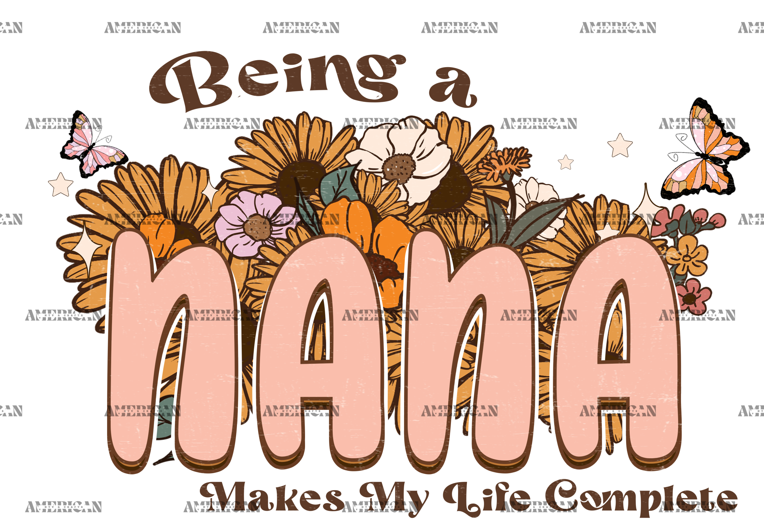 Being A Nana Makes My Life Complete DTF Transfer