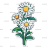 Flowers Sticker-2 UV DTF Transfer