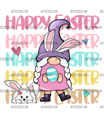 Happy Easter Gnome DTF Transfer