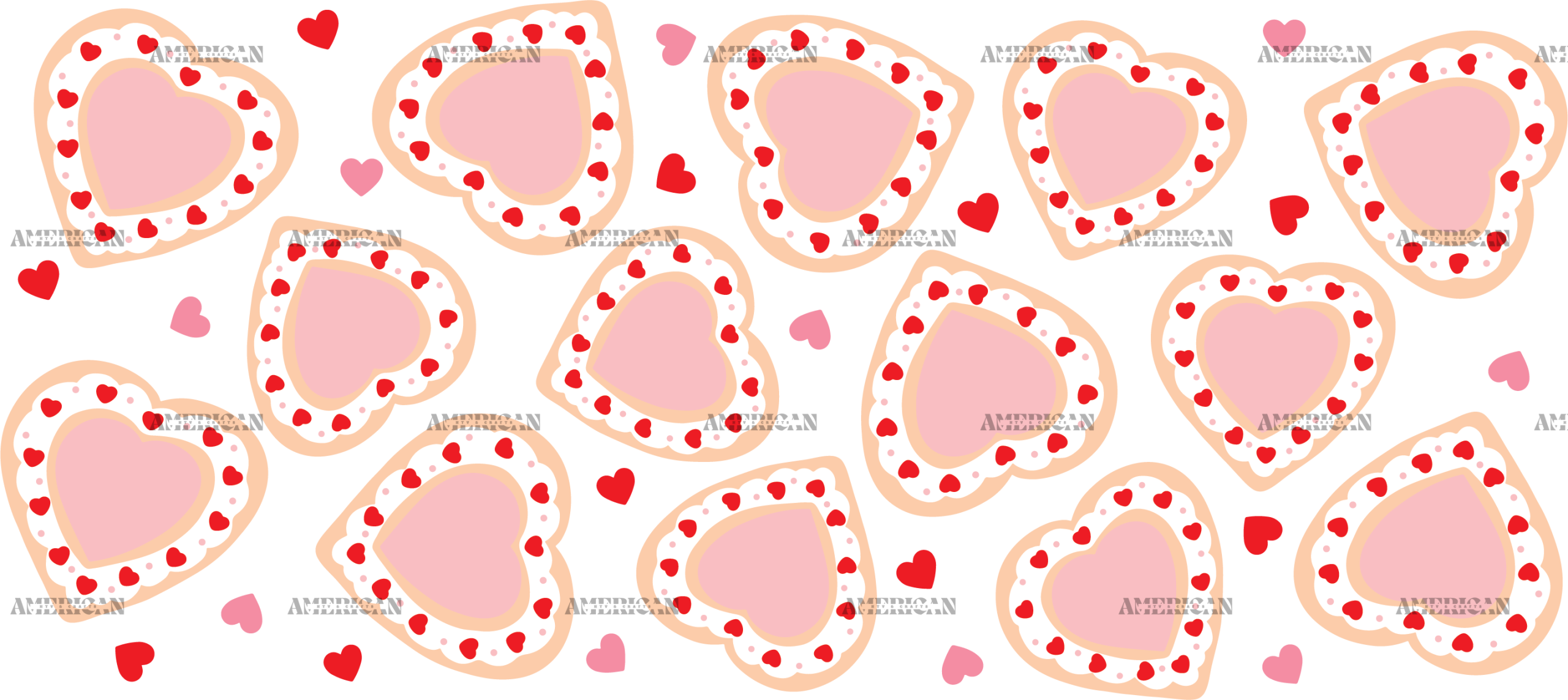 Heart Cookie Valentine-1 UV DTF Transfer