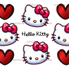 Hello Kitty Valentine Red UV DTF Transfer