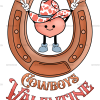 Horseshoe Cowboys Valentine DTF Transfer