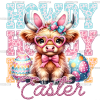 Howdy Easter Cow DTF Transfer