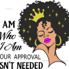 I Am Who I Am Crown Woman DTF Transfer