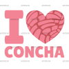 I Love Concha-1 DTF Transfer
