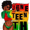 Juneteenth Afro Woman-3 DTF Transfer