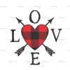 Love Arrows Plaid DTF Transfer
