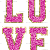 Love Hot Pink DTF Transfer