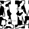 Mama Cowprint Black DTF Transfer