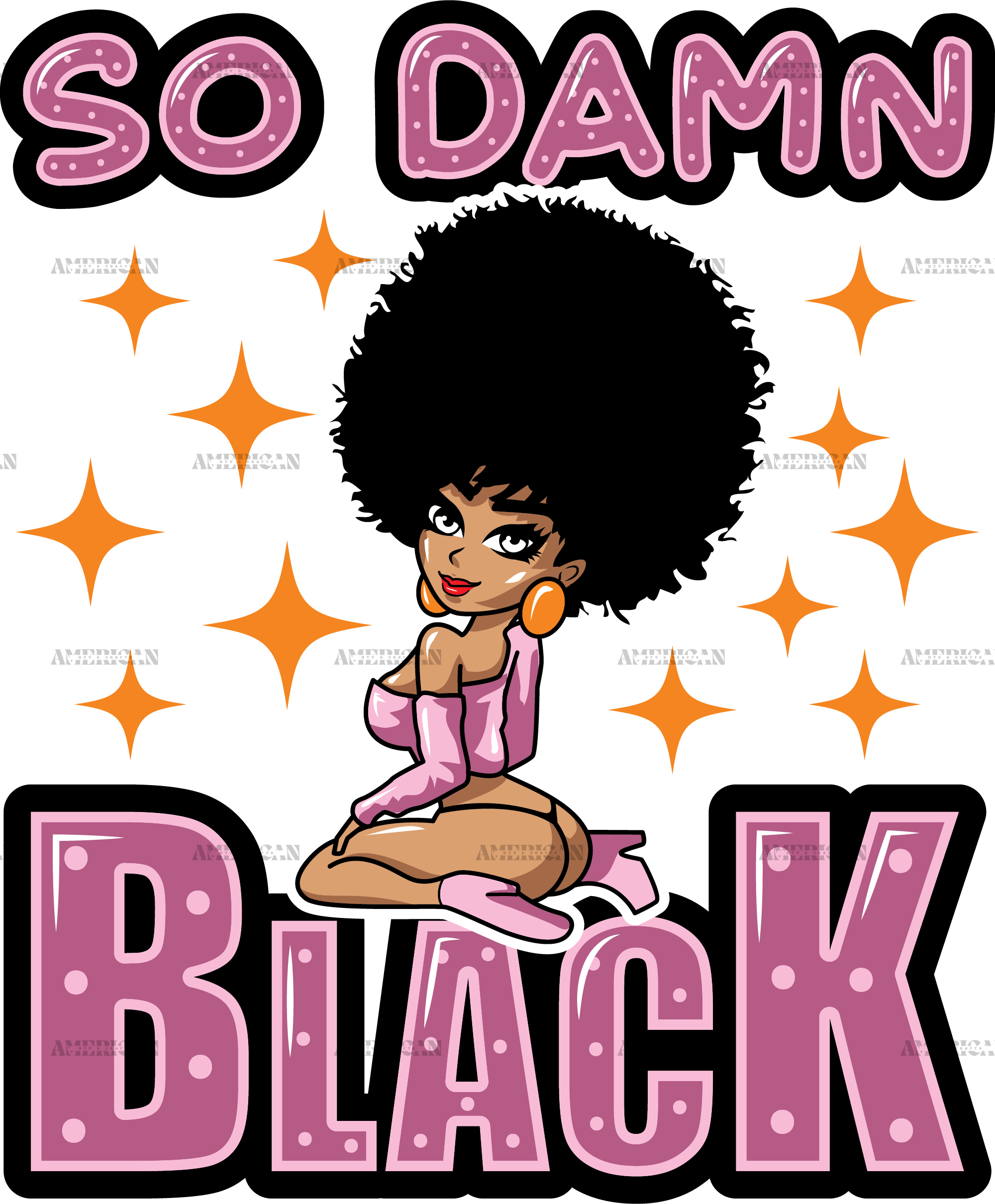 So Damn Black DTF Transfer