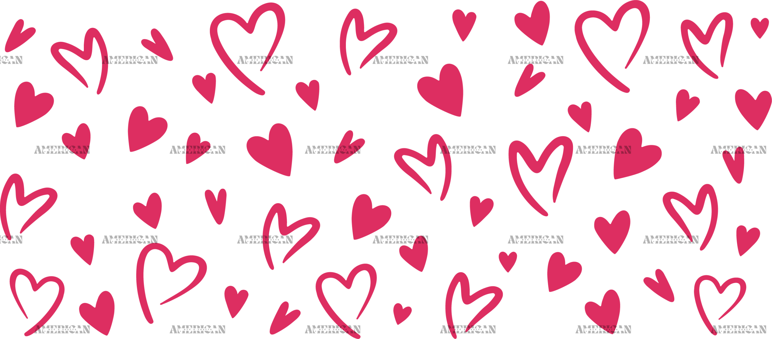 Valentines Day Hearts-14 UV DTF Transfer