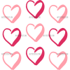 Valentines Day Hearts-7 UV DTF Transfer