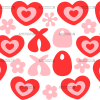 XOXO Retro Hearts UV DTF Transfer