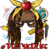 Afro Teacher Life DTF Transfer