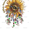 Autism Sunflower Dream Catcher DTF Transfer