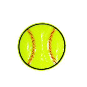 Alternative view of Green Softball Patch (Small/Sequin)