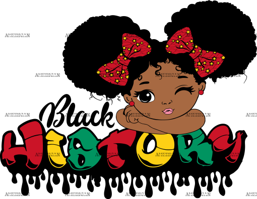 Black History Little Girl-3 DTF Transfer