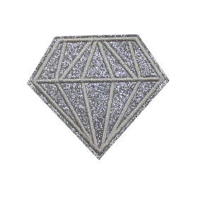 Alternative view of Pink Glitter Diamond Patch (Small/Embroidery)