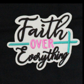 Alternative view of Faith Over Everything Patch (Small/Embroidery)