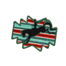 Alternative view of Horse Riding Aztec Patch (Small/Embroidery)