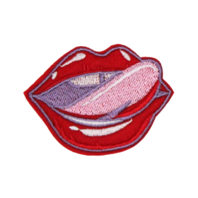 Alternative view of Mouth With Tongue Out Patch (Small/Embroidery)