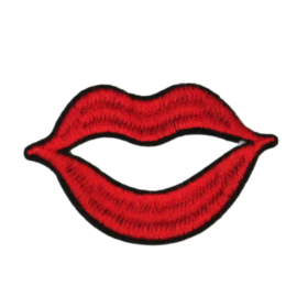 Alternative view of Dark Red Lips Patch (Small/Embroidery)