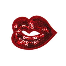 Alternative view of Dark Red Lips Patch (Small/Sequin)