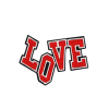 Love Bold Red Patch (Small/Embroidery)