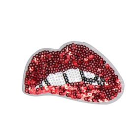 Alternative view of Lips Red/Pink Patch (Small/Sequin)