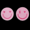 Pink Smiley Patch (Small/Embroidery)