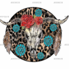 Bull Skull Leopard DTF Transfer