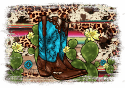 Cactus Boots DTF Transfer