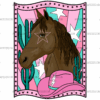 Candy Pink Horse DTF Transfer