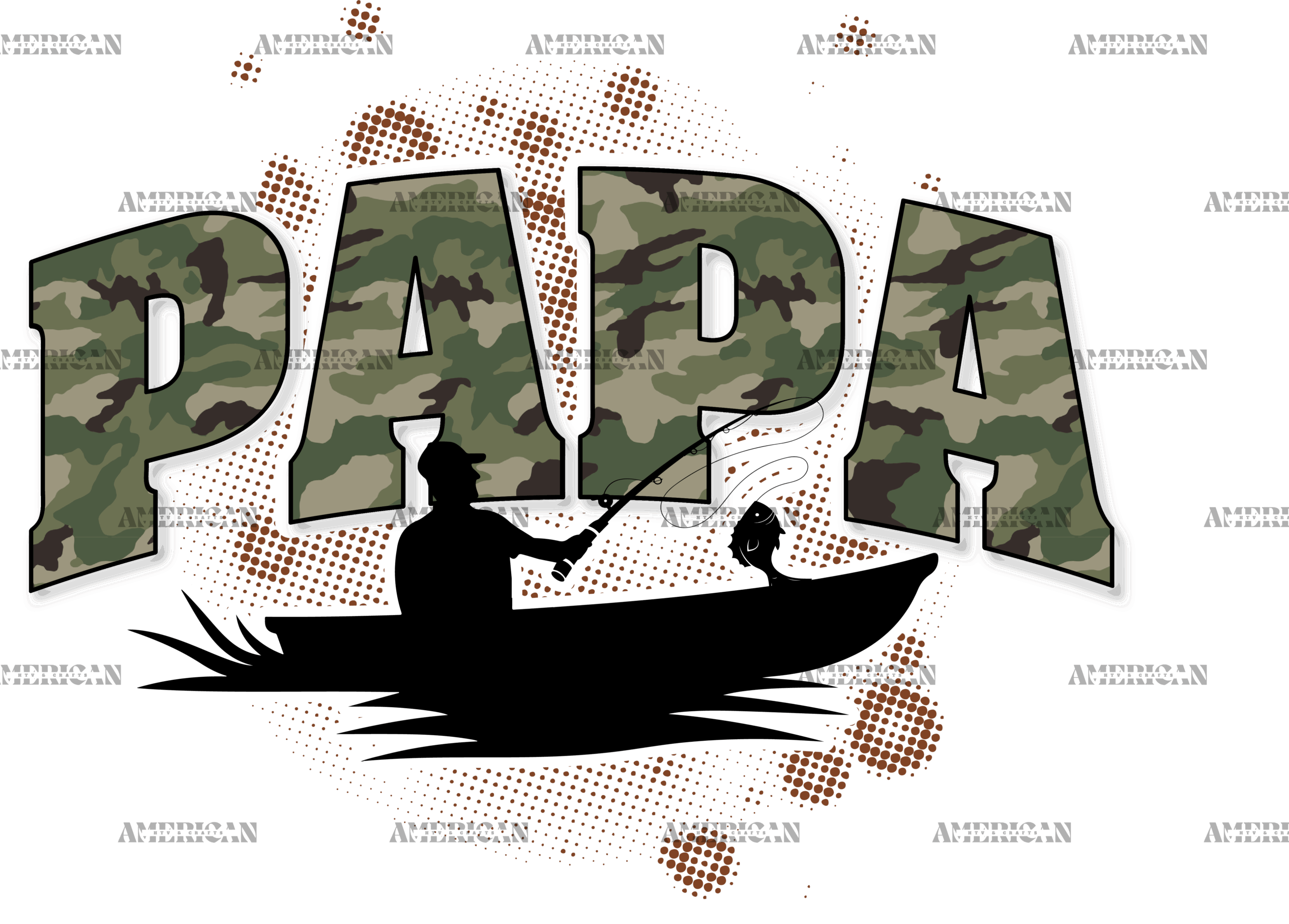 Papa Fishing DTF Transfer