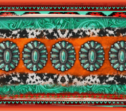 Turquoise Gemstone Western Tumbler DTF Transfer
