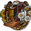 Western Horseshoe Cowboy DTF Transfer
