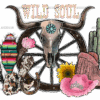 Wild Soul Bull Skull DTF Transfer