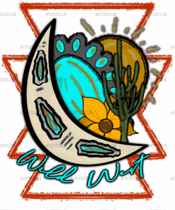 Wild West Turquoise Moon DTF Transfer
