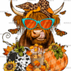 Highland Cow Fall DTF Transfer